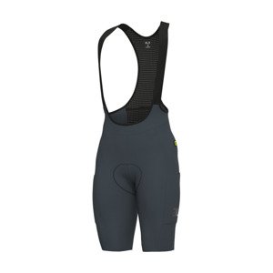ALÉ Cyklistické nohavice krátke s trakmi - GRAVEL-PRO OFF ROAD - GRAVEL - šedá 4XL