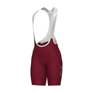 ALÉ Cyklistické nohavice krátke s trakmi - MAGIC COLOUR PR-E - červená 4XL