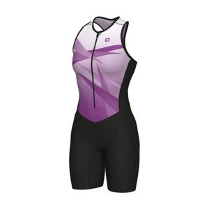 ALÉ Cyklistická kombinéza - HORIZON TRIATHLON - ružová/čierna 4XL