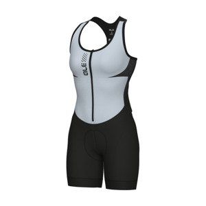 ALÉ Cyklistická kombinéza - COLOR BLOCK PRAGMA - svetlo modrá/čierna 2XL
