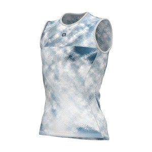 ALÉ Cyklistické tričko bez rukávov - ATMOSFERA INTIMO - biela/modrá XL-2XL