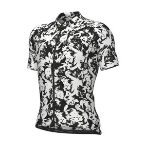 ALÉ Cyklistický dres s krátkym rukávom - ESSENZA PRAGMA - čierna/biela