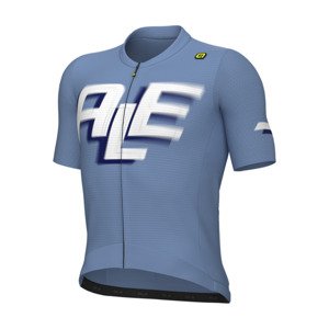 ALÉ Cyklistický dres s krátkym rukávom - SAUVAGE PR-E - modrá/biela XL