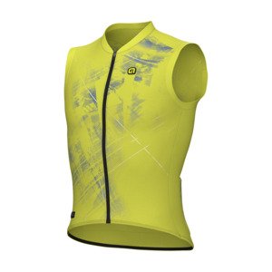 ALÉ Cyklistický dres bez rukávov - MIRROR PR-E - žltá 4XL