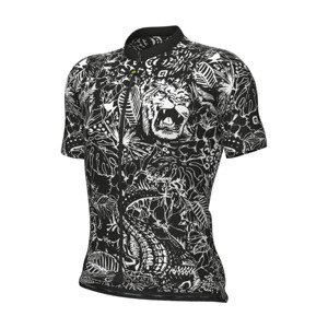 ALÉ Cyklistický dres s krátkym rukávom - SAFARI PRAGMA - čierna/biela XL