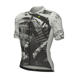 ALÉ Cyklistický dres s krátkym rukávom - PALM PR-E - biela/zelená 4XL