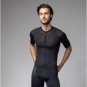 ALÉ Cyklistický dres s krátkym rukávom - COLOR BLOCK PRAGMA - čierna S