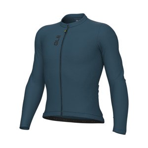 ALÉ Cyklistický dres s dlhým rukávom letný - COLOR BLOCK PRAGMA - modrá 4XL