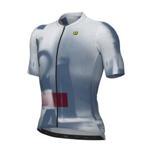 ALÉ Cyklistický dres s krátkym rukávom - SOUND PR-E - biela/modrá 2XL