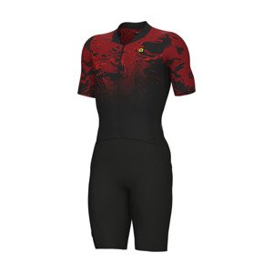 ALÉ Cyklistická kombinéza - R-EV1 HIVE 2.0 - červená/čierna 4XL