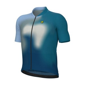 ALÉ Cyklistický dres s krátkym rukávom - FLASH PR-E - modrá/biela 4XL