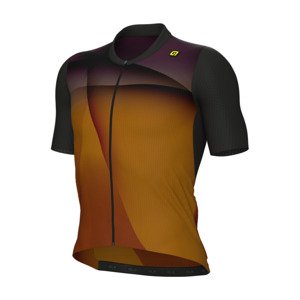 ALÉ Cyklistický dres s krátkym rukávom - SPRINTER R-EV1 - oranžová/čierna/ružová M