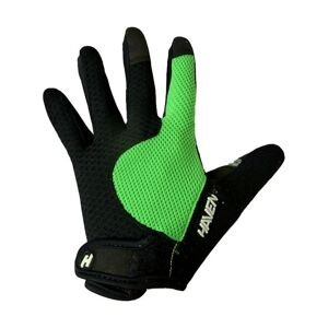 HAVEN Cyklistické rukavice dlhoprsté - KIOWA LONG - čierna/zelená 2XL