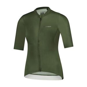 SHIMANO Cyklistický dres s krátkym rukávom - SAKURA - zelená