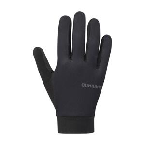 SHIMANO Cyklistické rukavice dlhoprsté - EXPLORER FF - čierna