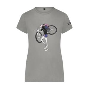 SHIMANO Cyklistické tričko s krátkym rukávom - SENTIERO LTD - šedá