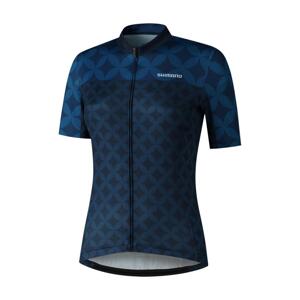 SHIMANO Cyklistický dres s krátkym rukávom - MIZUKI - modrá