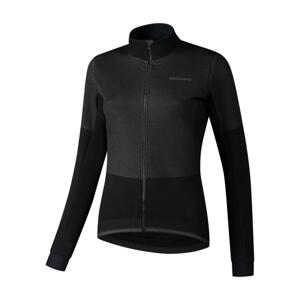 SHIMANO Cyklistická vetruodolná bunda - KAEDE WIND - čierna
