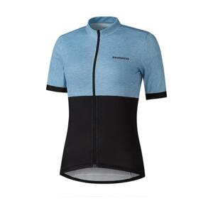 SHIMANO Cyklistický dres s krátkym rukávom - ELEMENT - svetlo modrá/čierna