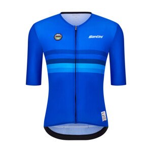 SANTINI Cyklistický dres s krátkym rukávom - UCI WORLD CHAMPION ITALY - modrá 3XL