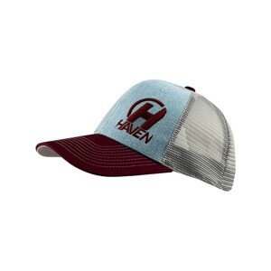 HAVEN Cyklistická čiapka - TRUCKER - šedá/červená