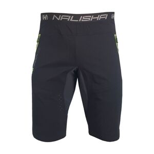 HAVEN Cyklistické nohavice krátke bez trakov - NALISHA SLIMFIT - čierna/zelená 2XS