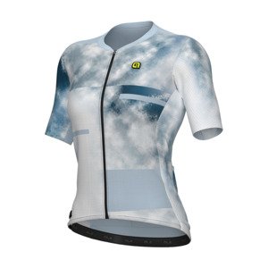 ALÉ Cyklistický dres s krátkym rukávom - ATMOSFERA PR-E - biela/fialová 4XL