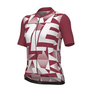 ALÉ Cyklistický dres s krátkym rukávom - MULTIVERSO PR-E - červená/biela 4XL