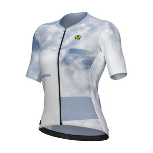 ALÉ Cyklistický dres s krátkym rukávom - ATMOSFERA PR-E - biela/modrá 4XL