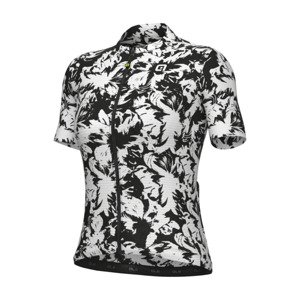ALÉ Cyklistický dres s krátkym rukávom - ESSENZA PRAGMA - biela/čierna 4XL