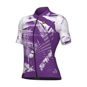 ALÉ Cyklistický dres s krátkym rukávom - PALM PR-E - cyklamenová/biela 4XL