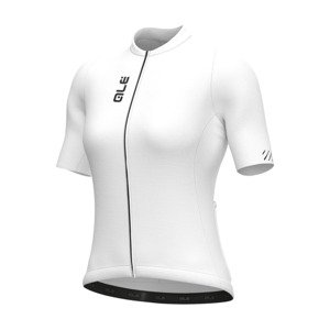 ALÉ Cyklistický dres s krátkym rukávom - COLOR BLOCK PRAGMA - biela 4XL