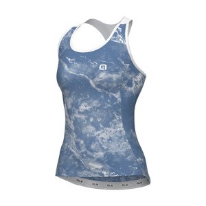 ALÉ Cyklistický dres bez rukávov - MARBLE PRAGMA - svetlo modrá/biela 4XL