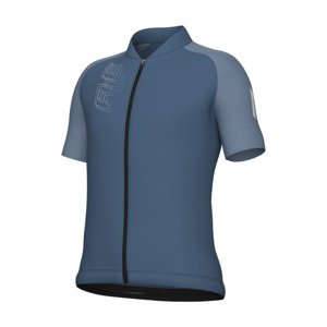 ALÉ Cyklistický dres s krátkym rukávom - FOLLOW ME KID - modrá 14Y