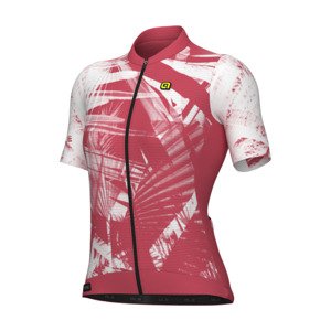 ALÉ Cyklistický dres s krátkym rukávom - PALM PR-E - červená/biela 4XL