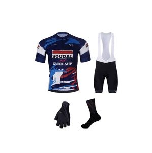 BONAVELO Cyklistický mega set - SOUDAL-QUICKSTEP 25 - čierna/modrá