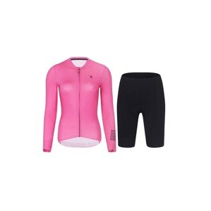 HOLOKOLO Cyklistický krátky dres a krátke nohavice - VICTORIOUS ELITE - ružová/čierna