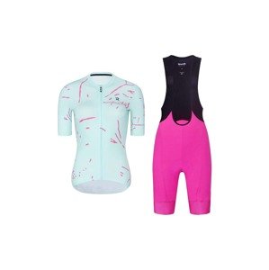 RIVANELLE BY HOLOKOLO Cyklistický krátky dres a krátke nohavice - PASSION - modrá/ružová