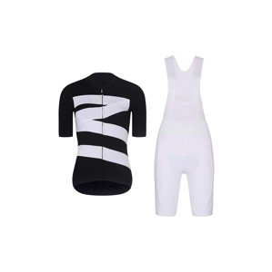 RIVANELLE BY HOLOKOLO Cyklistický krátky dres a krátke nohavice - MISSVELOAIRE - čierna/biela