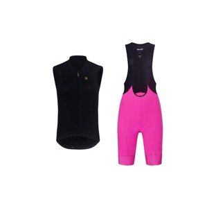 RIVANELLE BY HOLOKOLO Cyklistický krátky dres a krátke nohavice - PURE - ružová/čierna