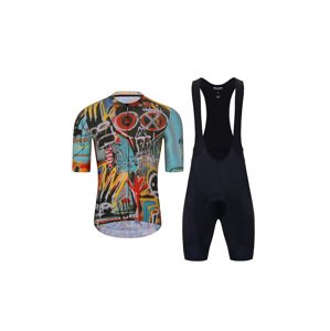 HOLOKOLO Cyklistický krátky dres a krátke nohavice - WILDLY II - viacfarebná/modrá