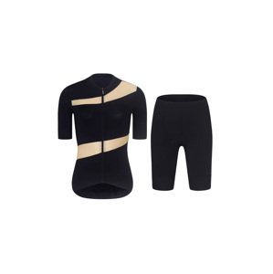 RIVANELLE BY HOLOKOLO Cyklistický krátky dres a krátke nohavice - GLAMOR - béžová/čierna