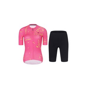 RIVANELLE BY HOLOKOLO Cyklistický krátky dres a krátke nohavice - PASSION - žltá/ružová