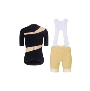 RIVANELLE BY HOLOKOLO Cyklistický krátky dres a krátke nohavice - GLAMOR - béžová/čierna