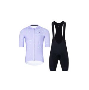 HOLOKOLO Cyklistický krátky dres a krátke nohavice - PASSION - modrá/fialová