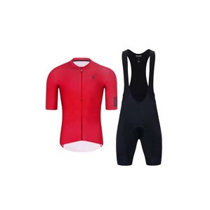 HOLOKOLO Cyklistický krátky dres a krátke nohavice - VICTORIOUS ELITE - čierna/červená