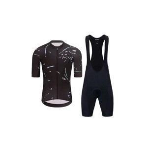HOLOKOLO Cyklistický krátky dres a krátke nohavice - PASSION - čierna/biela