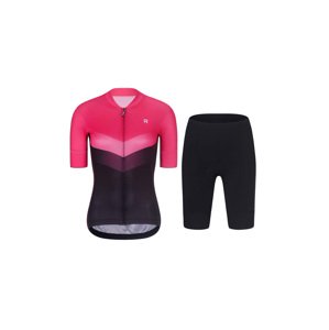 RIVANELLE BY HOLOKOLO Cyklistický krátky dres a krátke nohavice - ARROW II - čierna/ružová