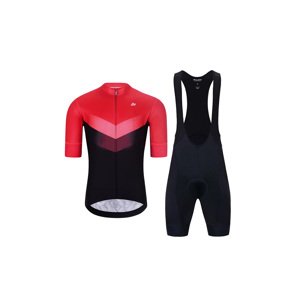 HOLOKOLO Cyklistický krátky dres a krátke nohavice - ARROW II - čierna/červená