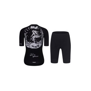 RIVANELLE BY HOLOKOLO Cyklistický krátky dres a krátke nohavice - MOONLIGHT - biela/čierna